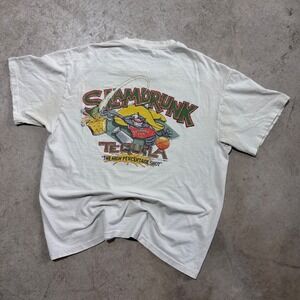 Vintage 90s Hanes Slam Dunk‎ Tequila Basketball T Shirt Single Stitch L Trashed